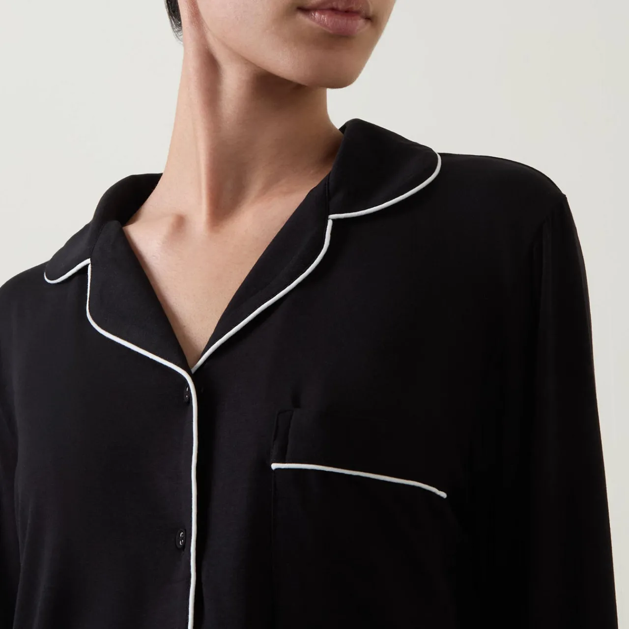 Sale Piped Pyjama Set Women Sleepwear