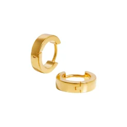 Hot Plain 18kt Gold Plated Huggie Earrings Women Earrings