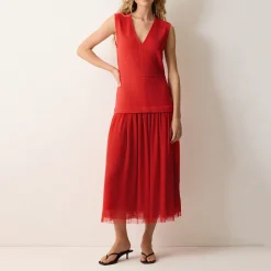 New Pleated Hybrid Dress Women Dresses