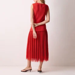New Pleated Hybrid Dress Women Dresses