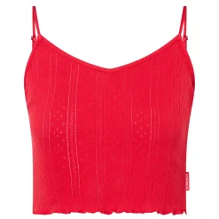 New Pointelle Cropped Top Women Activewear
