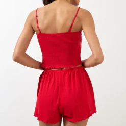 New Pointelle Cropped Top Women Activewear