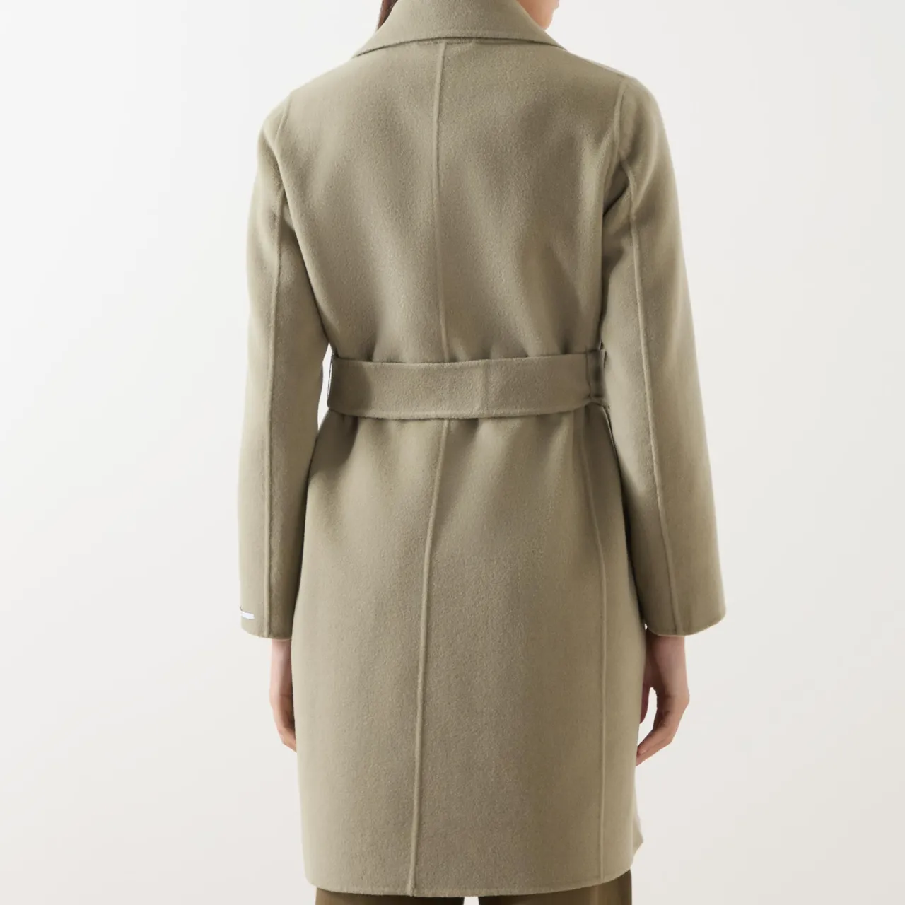 Discount Polka Single-Breasted Belted Coat Women Coats & Jackets