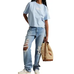 Outlet Polo Logo T-Shirt Women Tops
