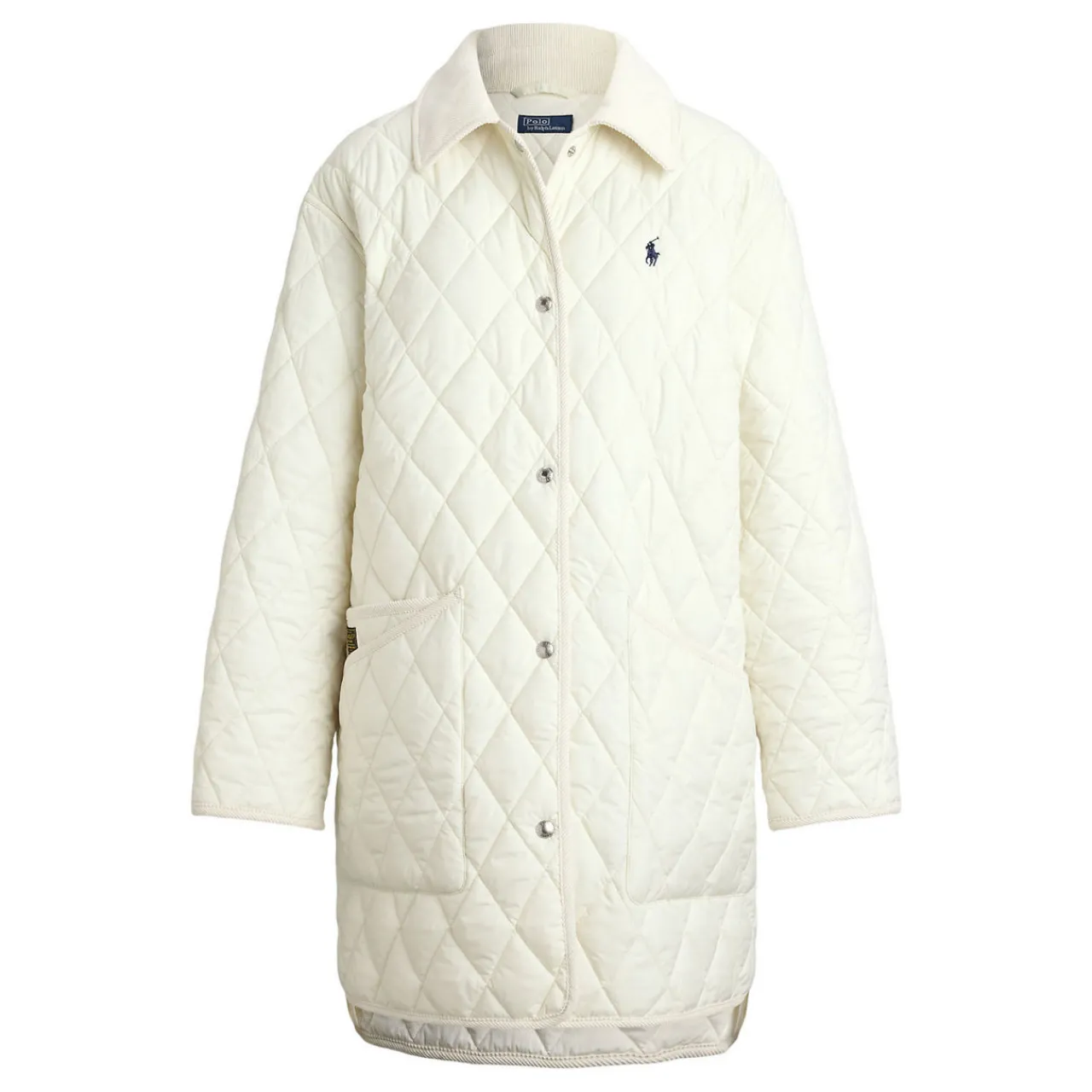 New Polo Player Logo Diamond Quilted Jacket Women Coats & Jackets