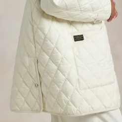 New Polo Player Logo Diamond Quilted Jacket Women Coats & Jackets