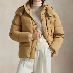 Best Polo Player Logo Down Jacket Women Coats & Jackets