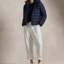 Best Polo Player Logo Padded Jacket Women Coats & Jackets