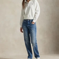 Clearance Pony Player Logo Half-Zip Sweatshirt Women Sweatshirts & Hoodies