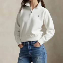 Clearance Pony Player Logo Half-Zip Sweatshirt Women Sweatshirts & Hoodies