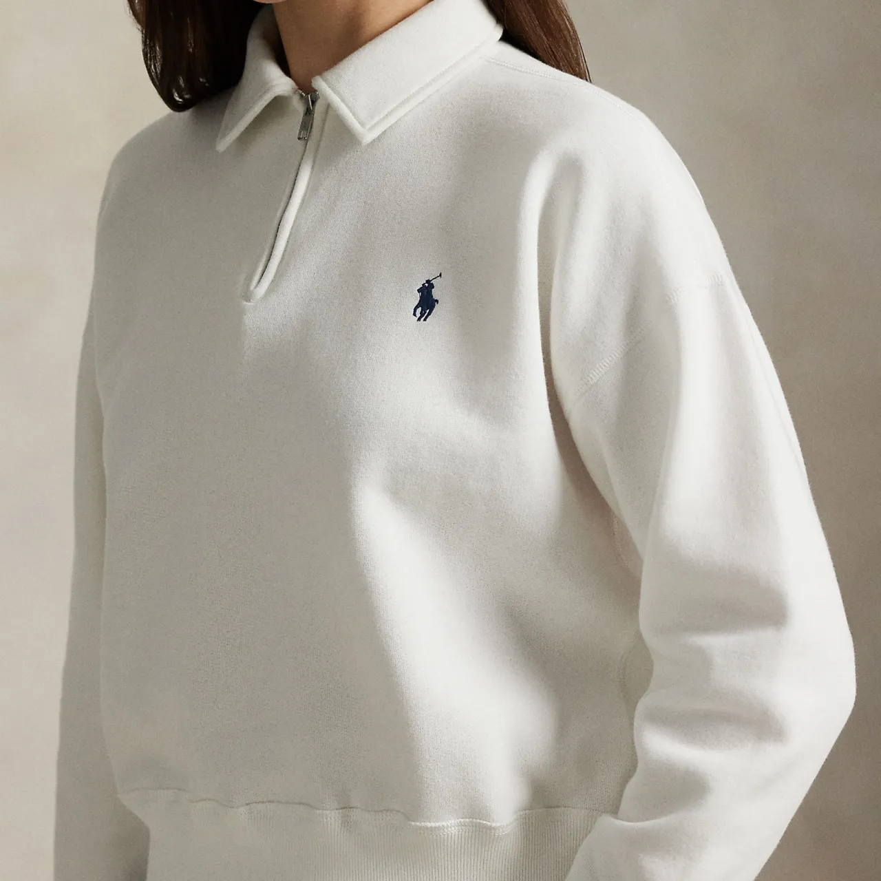 Clearance Pony Player Logo Half-Zip Sweatshirt Women Sweatshirts & Hoodies