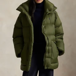 Pony Player Logo Padded Oversized Jacket Women Coats & Jackets