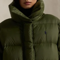 Pony Player Logo Padded Oversized Jacket Women Coats & Jackets