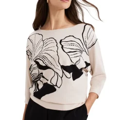 Online Poppie Floral Studded Top Women Sweaters & Cardigans