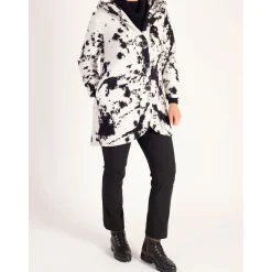 Printed Wool-Blend Hooded Coat Women Coats & Jackets