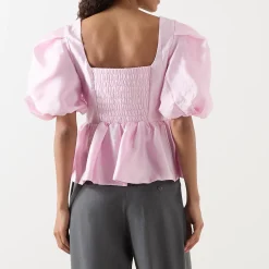 Outlet Puff Peplum Top Women Tops