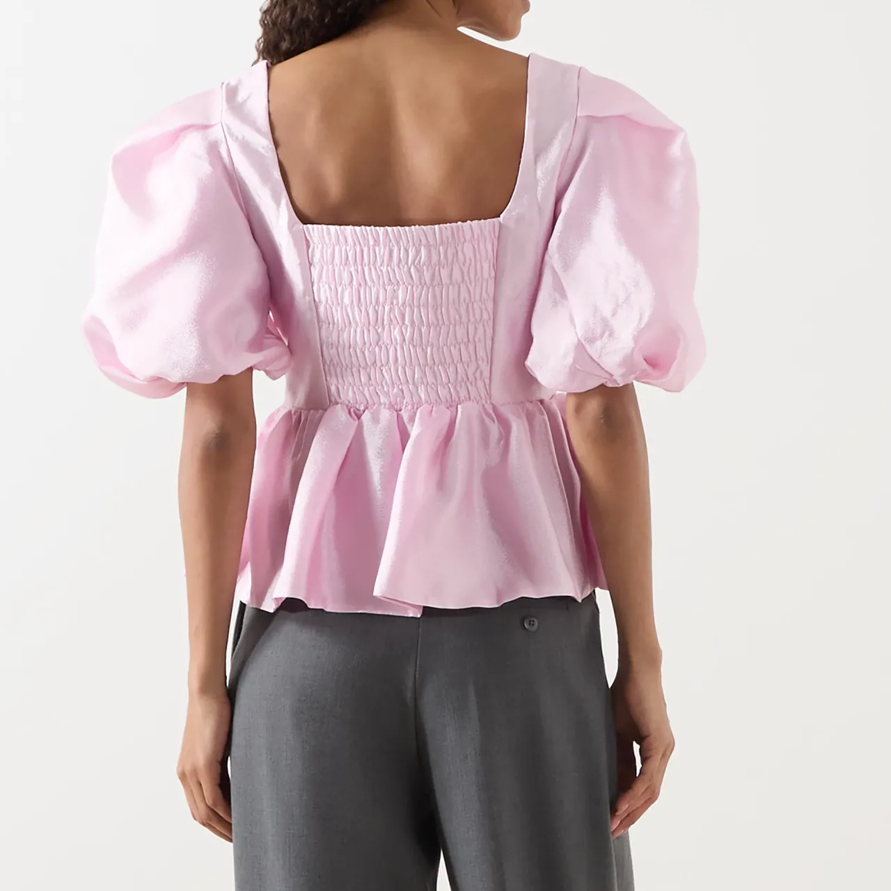 Outlet Puff Peplum Top Women Tops