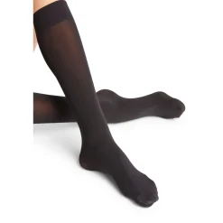 Discount Pure Matt Knee High Socks Black Women Lingerie
