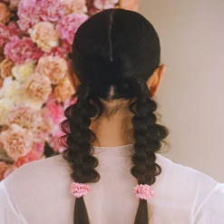 Pure Silk Skinny Scrunchies - Rose Women Hair Accessories