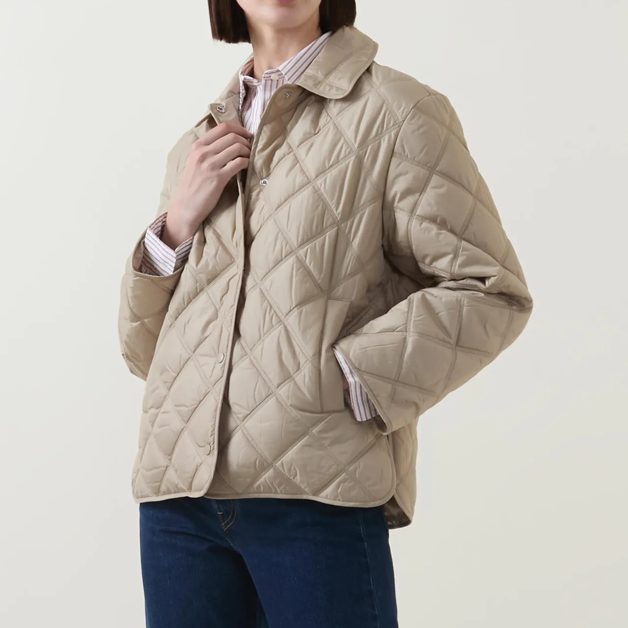 Sale Quilted Snap-Button Jacket Women Coats & Jackets