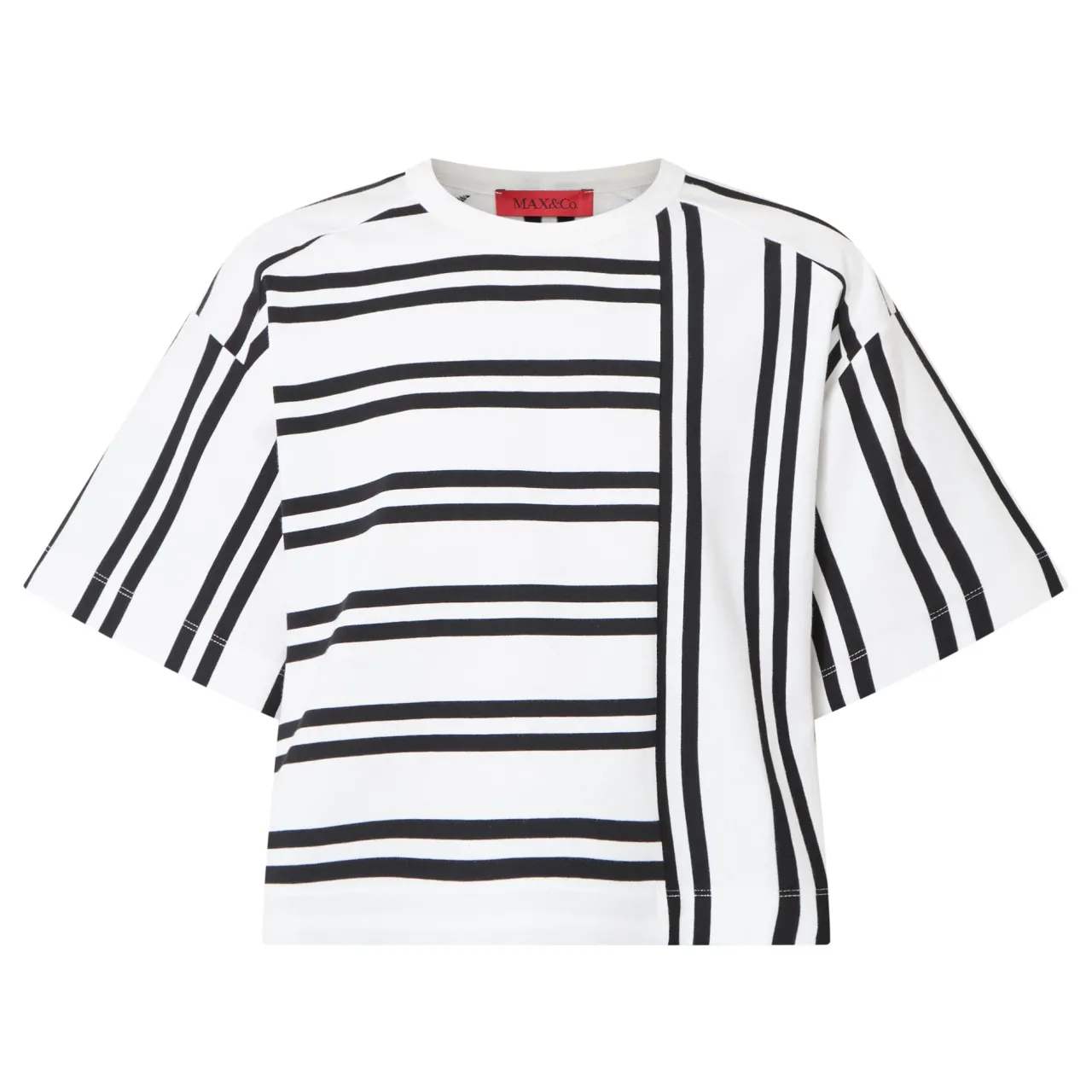 Best Rail Striped Oversized T-Shirt Women Tops