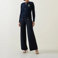 Ralhan Logo Cable-Knit Cardigan Women Sweaters & Cardigans
