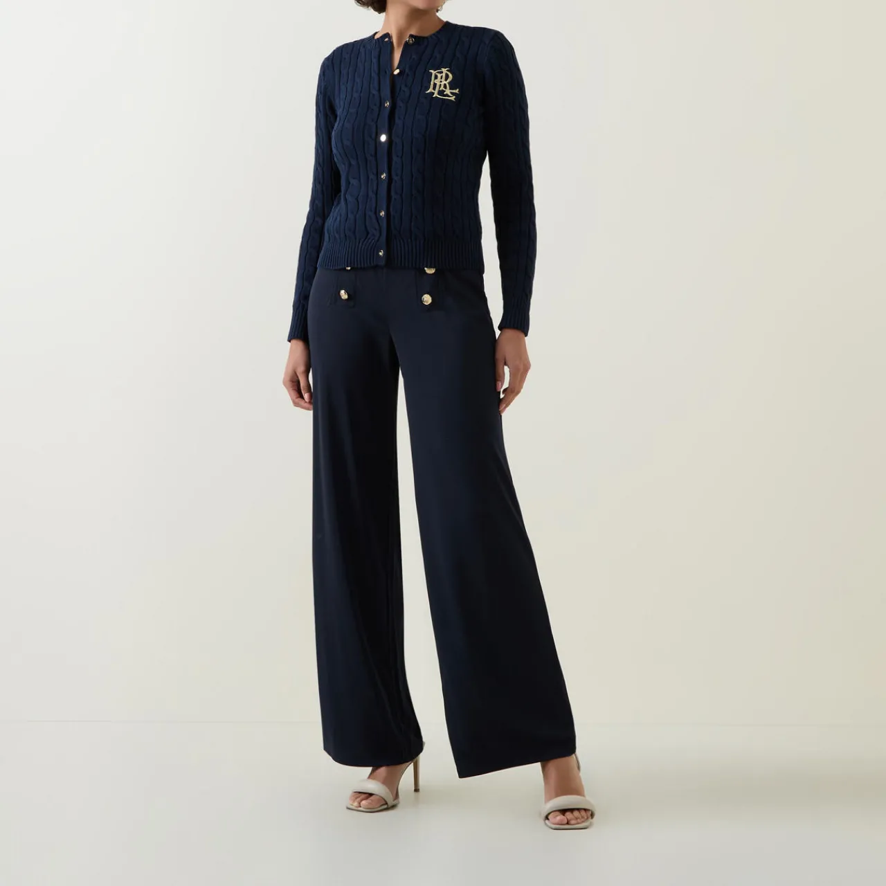 Ralhan Logo Cable-Knit Cardigan Women Sweaters & Cardigans