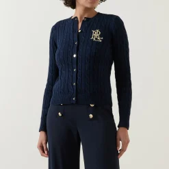 Ralhan Logo Cable-Knit Cardigan Women Sweaters & Cardigans