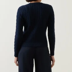 Ralhan Logo Cable-Knit Cardigan Women Sweaters & Cardigans