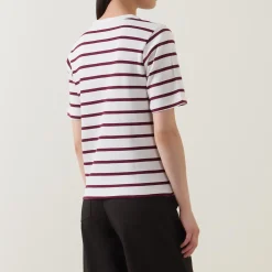Clearance Ratana Regular Fit Striped T-Shirt Women Tops
