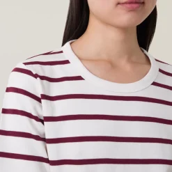 Clearance Ratana Regular Fit Striped T-Shirt Women Tops