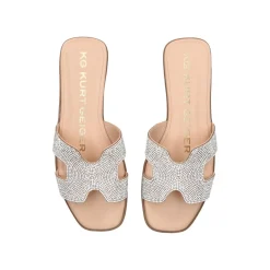 New Raven Crystal-Embellished Flat Sandals Women Sandals