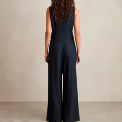 Clearance Raven Wide-Leg Belted Jumpsuit Women Jumpsuits