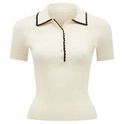 Clearance Reagan Contrast Trim Polo Top Women Tops