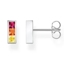 Outlet Rectangular Rainbow Stud Earrings Women Earrings