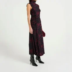 Hot Redeinagz Printed Flared Dress Women Dresses