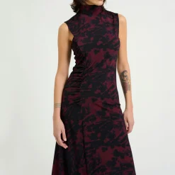 Hot Redeinagz Printed Flared Dress Women Dresses