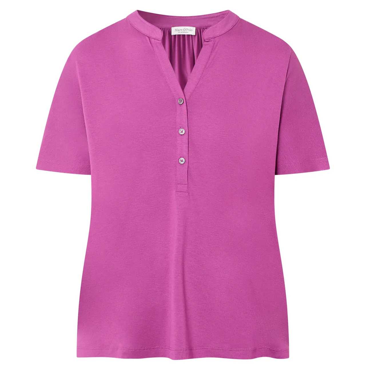 Relaxed Half-Buttoned Blouse Women Tops