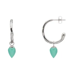 Hot Relic Drop Aqua Chalcedony Earrings Women Earrings