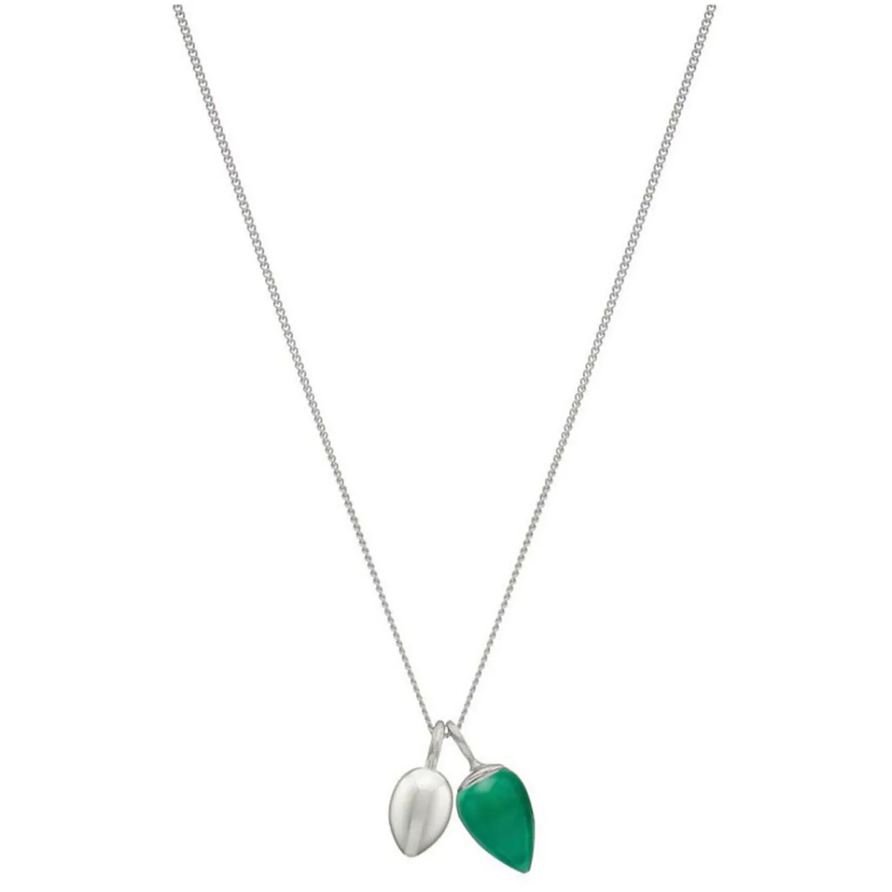 Outlet Relic Droplet Green Onyx Necklace Women Necklaces