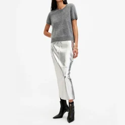 Hot Renai Foil Pencil Skirt Women Skirts