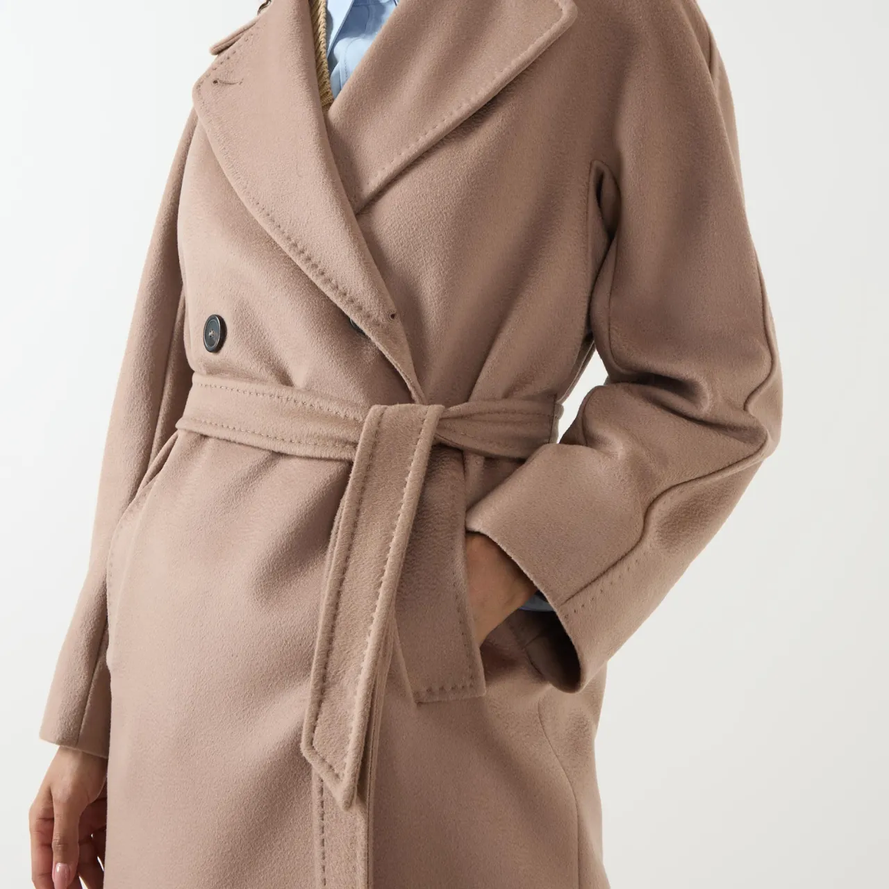 Best Resina Belted Wrap Coat Women Coats & Jackets