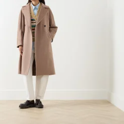 Best Resina Belted Wrap Coat Women Coats & Jackets