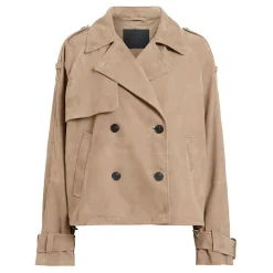 Clearance Reya Cropped Leather Trench Jacket Women Coats & Jackets