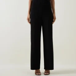Clearance Rhinestone-Embellished Wide Leg Trousers Women Trousers & Shorts