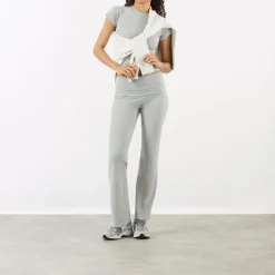 Online Rib Fold Over Trousers Women Activewear|Leggings