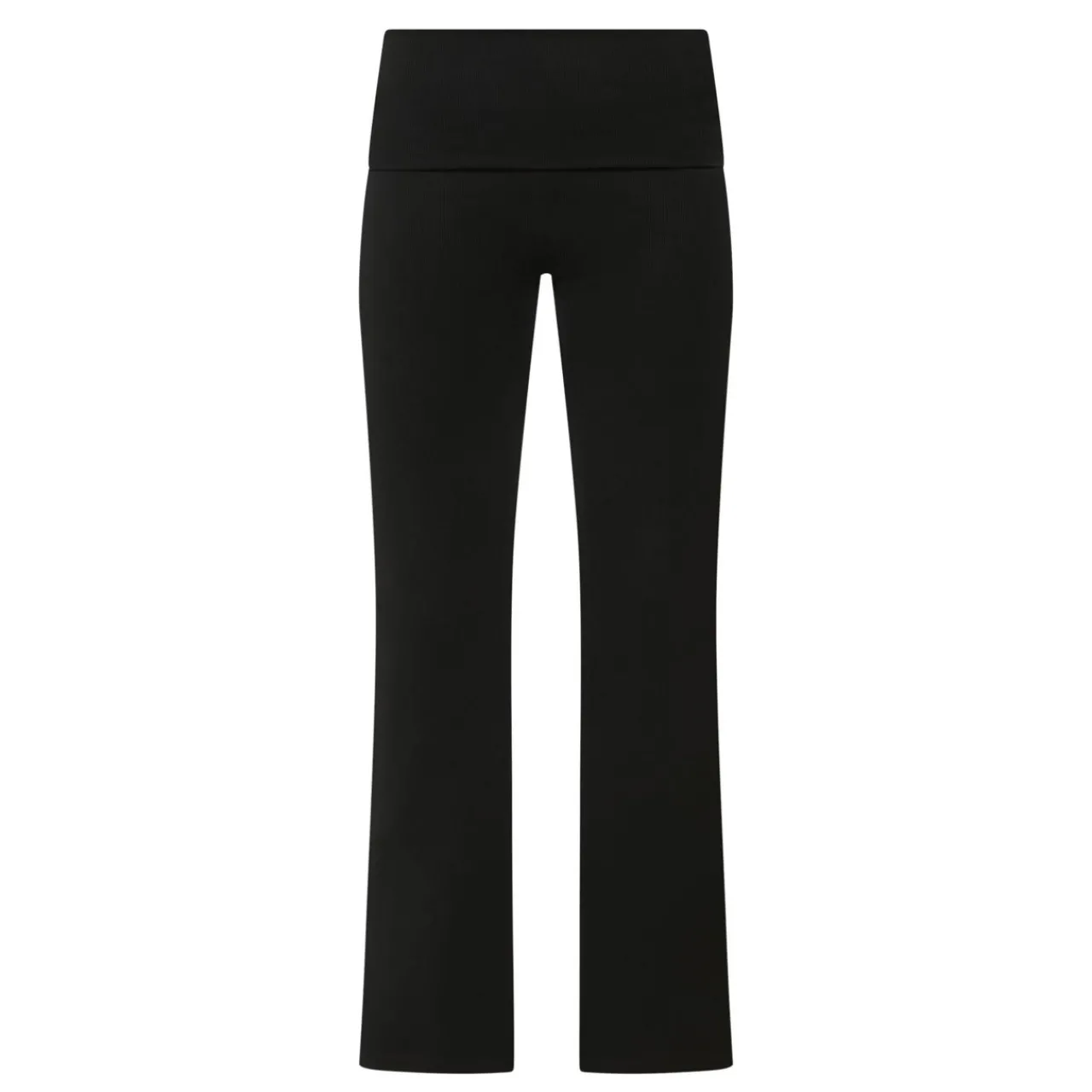 Hot Rib Fold Over Trousers Women Activewear|Leggings