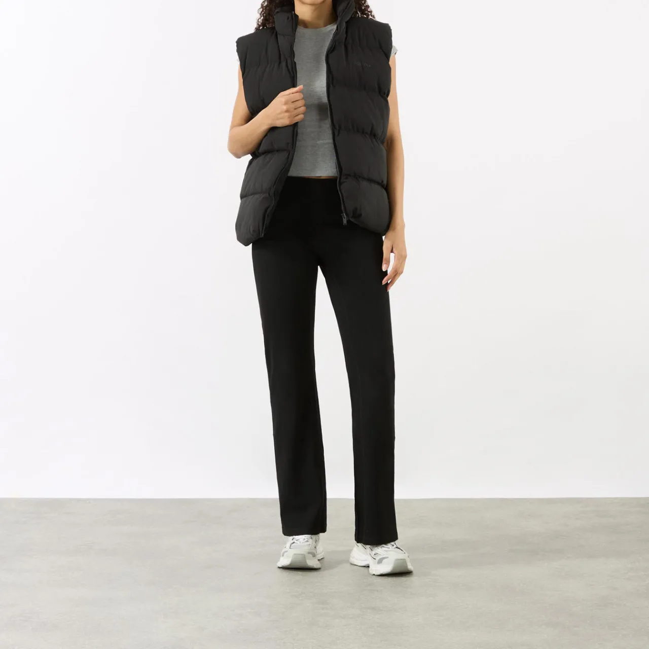 Hot Rib Fold Over Trousers Women Activewear|Leggings