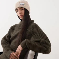 Clearance Ribbed-Knit Lightweight Beanie Hat Women Hats