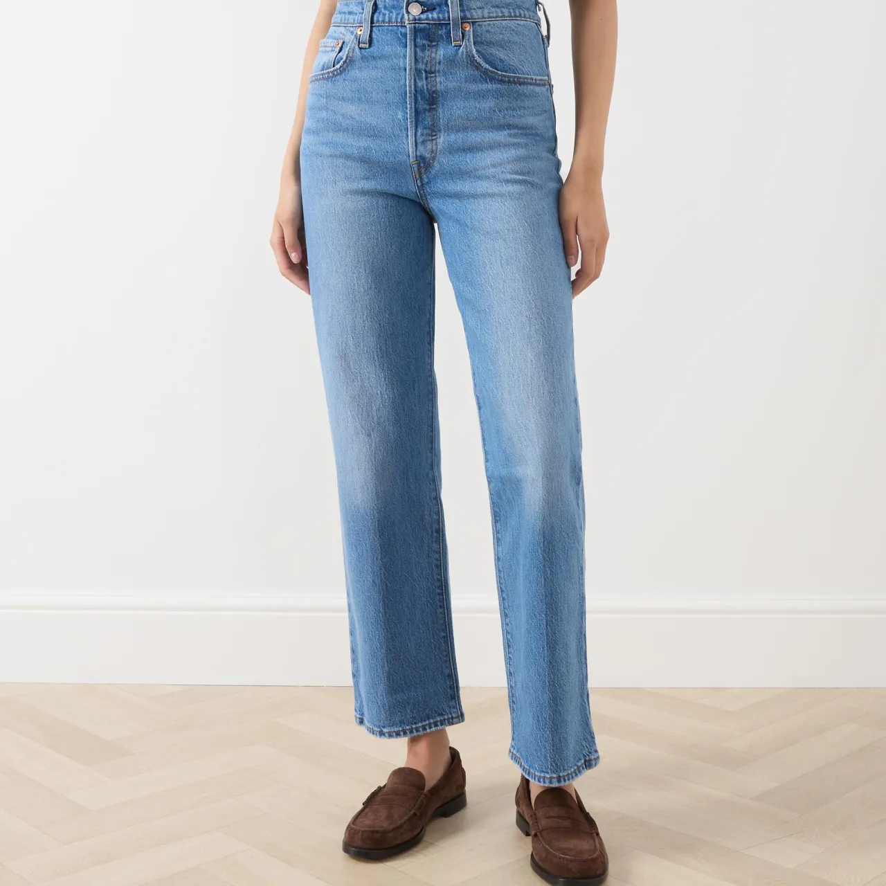 Ribcage Straight Ankle Jeans Women Denim